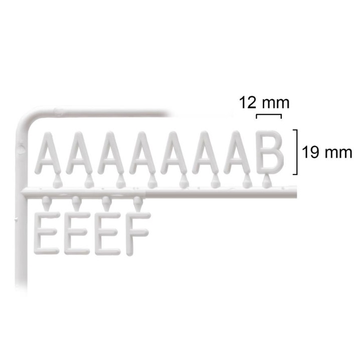 Litery i cyfry do wpinania na tablicę - zestaw